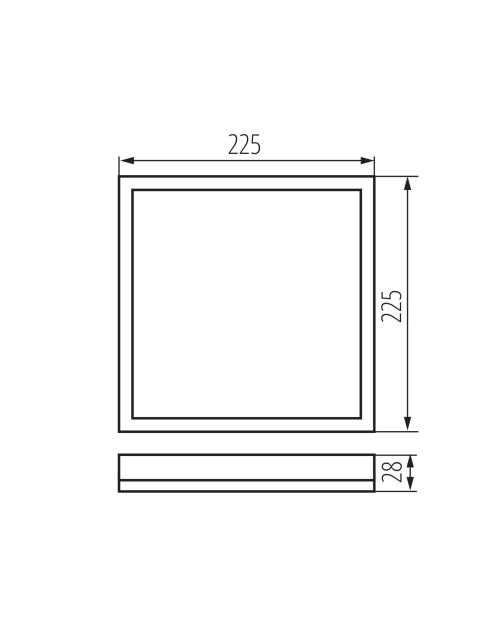 Zdjęcie: Plafoniera LED KB Plafon 02 L 12,3 W B KINGBERRY