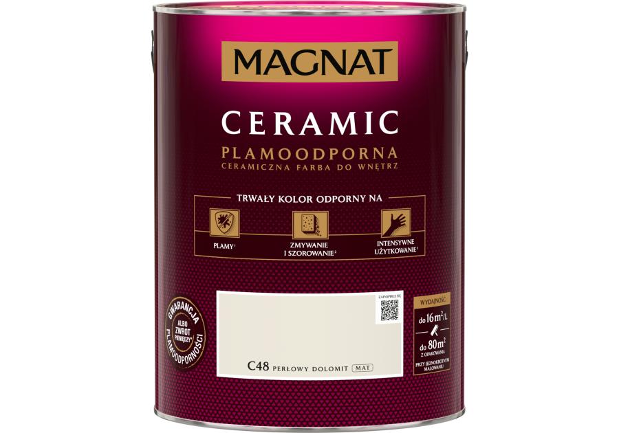 Zdjęcie: Farba Ceramic perłowy dolomit C48 5L MAGNAT