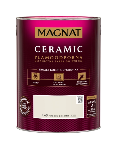 Zdjęcie: Farba Ceramic perłowy dolomit C48 5L MAGNAT