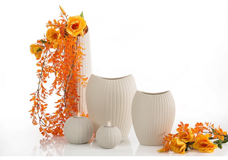 Zdjęcie: Wazon Isabel 10x10x39 cm kremowy EUROFIRANY