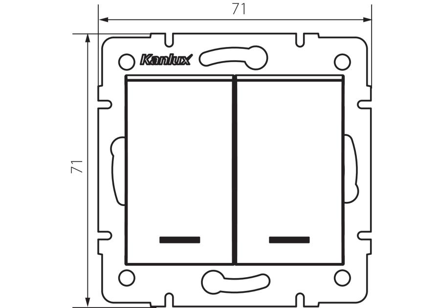 Zdjęcie: Łącznik dwugrupowy LED Logi 02-1120-142 MOWION