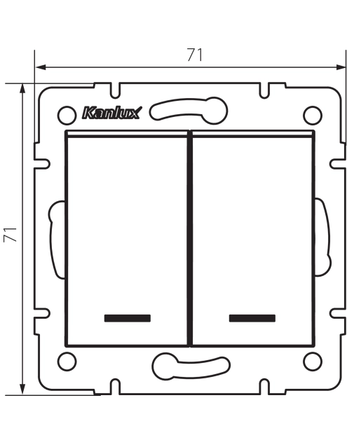 Zdjęcie: Łącznik dwugrupowy LED Logi 02-1120-142 MOWION