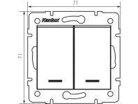 Zdjęcie: Łącznik dwugrupowy LED Logi 02-1120-142 MOWION