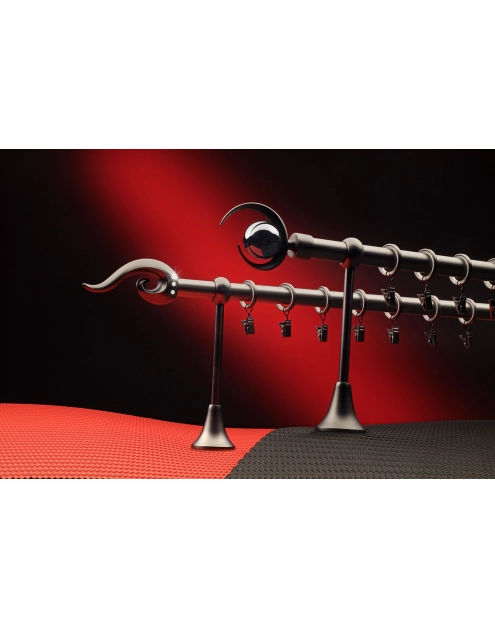 Zdjęcie: Karnisz pojedynczy Victoria fi 19 mm - 160 cm bronze luna KARWEL