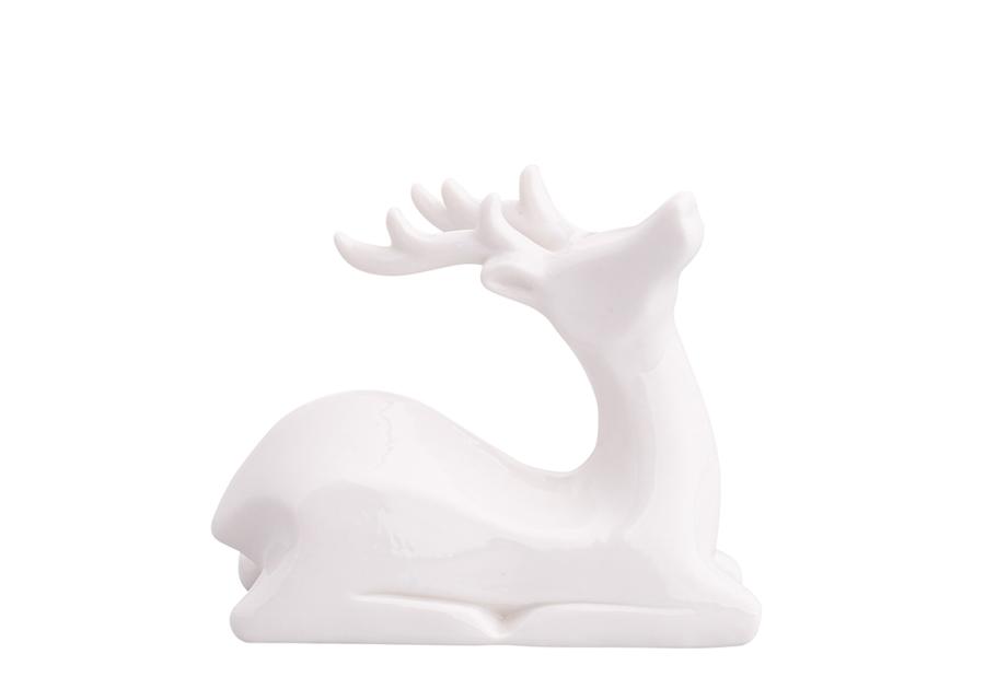 Zdjęcie: Figurka porcelanowa Renifer Modern 11x4,5x9,5 cm biała ALTOMDESIGN