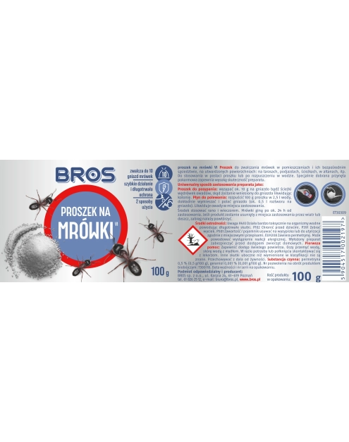 Zdjęcie: Proszek na mrówki 100 g BROS
