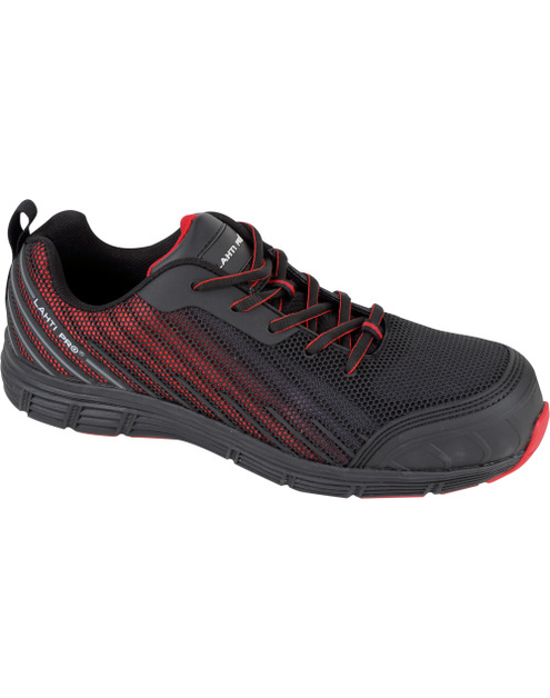 Zdjęcie: Półbuty kpu/dzian. czar.-czerw., s1 src, "39", CE, LAHTI