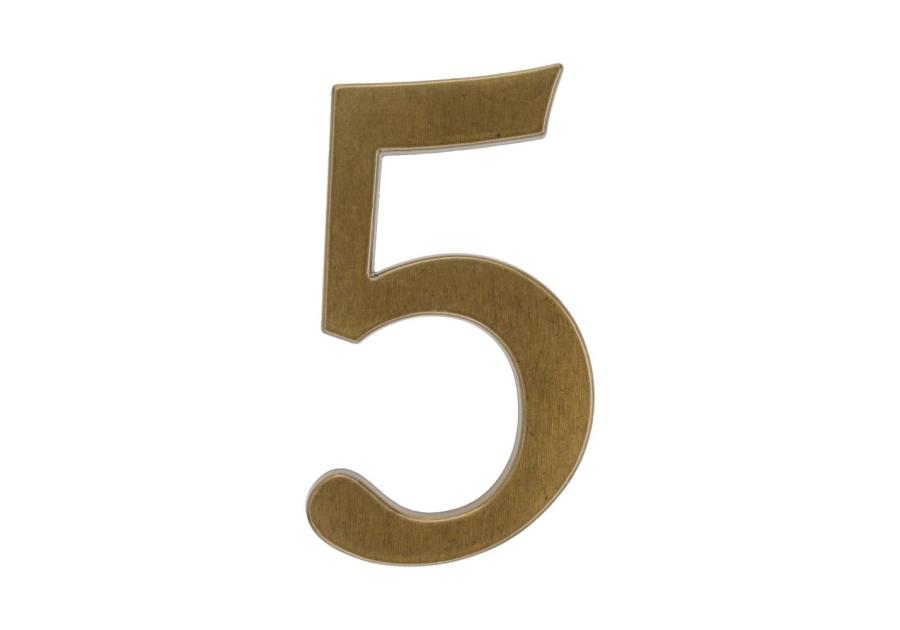 Zdjęcie: Cyfra aluminiowa 5, kolor brąz 190 mm METRO