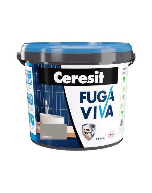 Zdjęcie: Fuga Viva elastyczna cementowa 1-8 mm antracite 4 kg CERESIT