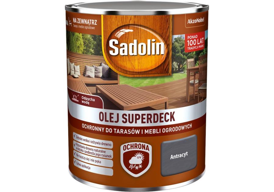 Zdjęcie: Olej Superdeck antracyt 0,75 L SADOLIN