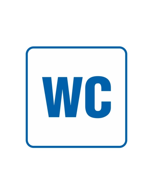 Zdjęcie: Oznaczenie "WC" 14,8x14,8 cm METRO