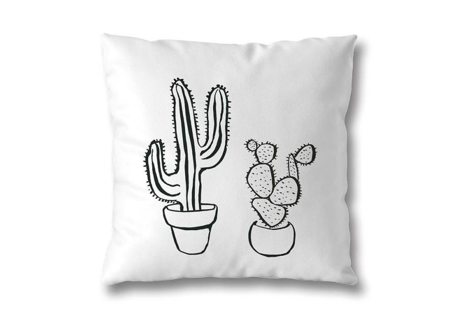 Zdjęcie: Poszewka Cactus 40x40 cm biała B&W MISS LUCY