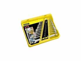 Zestaw 11 szt. klucze płasko-oczkowe Chrome STANLEY