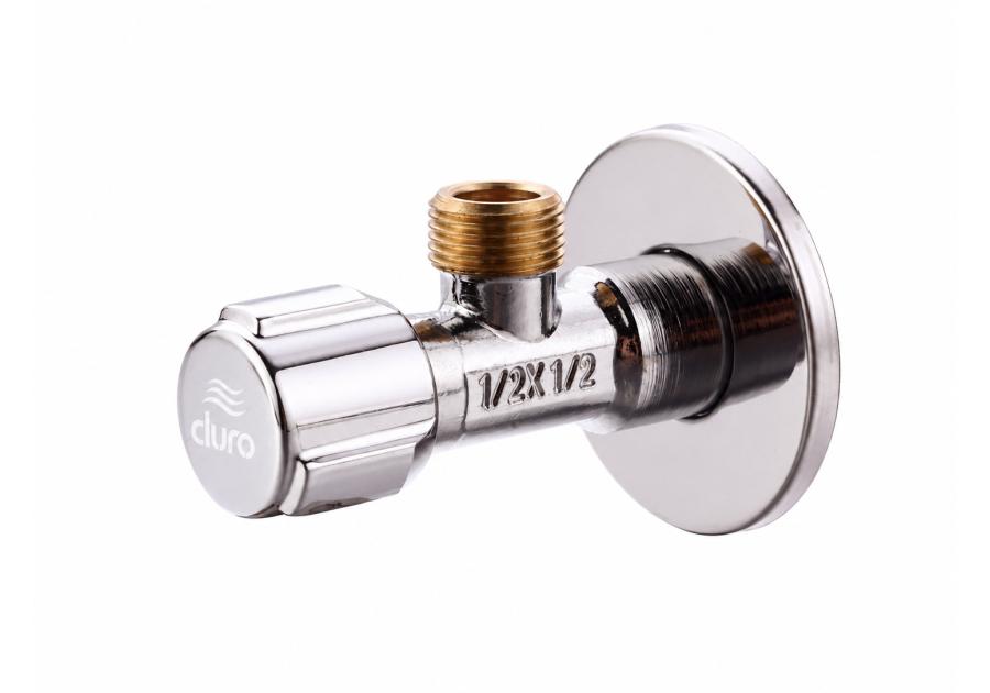 Zdjęcie: Zawór kątowy grzybkowy Zuno 1/2"x1/2" DURO