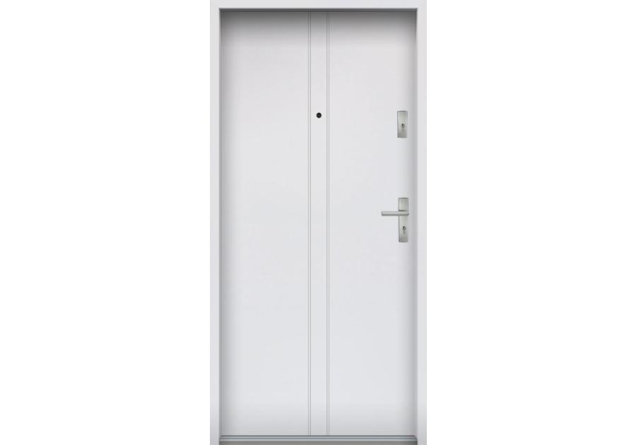 Zdjęcie: Drzwi wejściowe do mieszkań Bastion A-38 Biały 80 cm lewe OSP KR CENTER