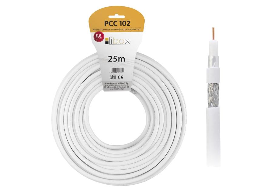 Zdjęcie: Kabel koncentryczny RG6U 25 m PCC102-25 LIBOX
