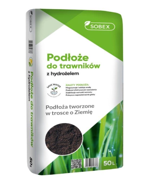 Zdjęcie: Podłoże do trawników z hydrożelem 50 L SOBEX