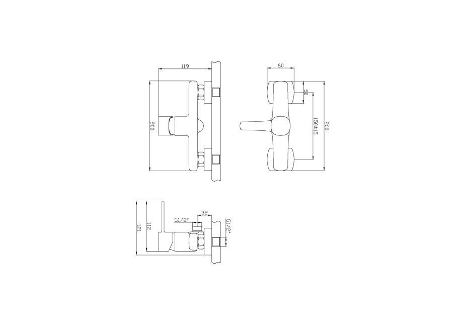 Zdjęcie: Bateria natryskowa Glamour chrom INVENA