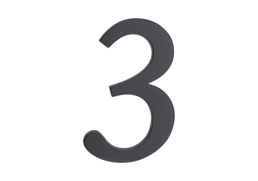 Zdjęcie: Cyfra aluminiowa 3, kolor grafit 190 mm METRO