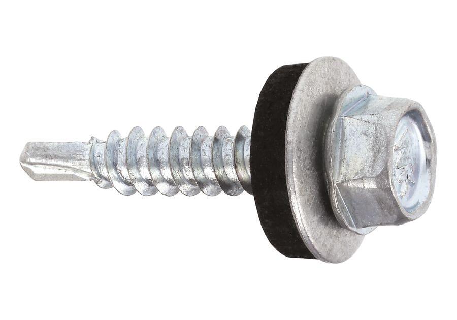 Zdjęcie: Wkręt samowiercący z podkładką EPDM do mocowania blach na zakład 48x25 mm - 250 szt. WKRĘT-MET