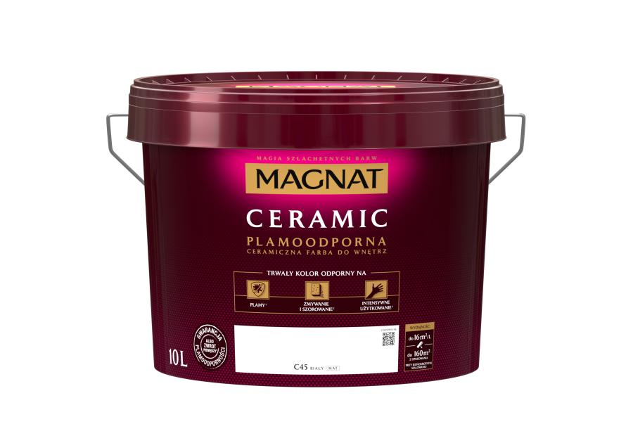 Zdjęcie: Farba ceramiczna C45 biała 10 L MAGNAT CERAMIC