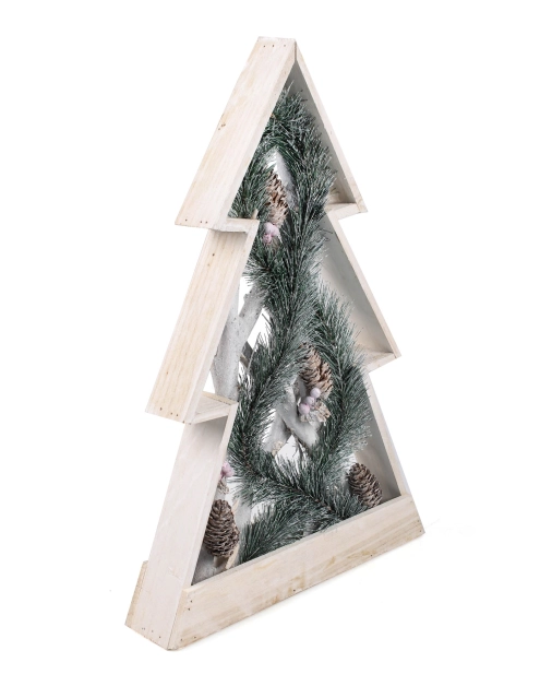 Zdjęcie: Ozdoba świąteczna Choinka 31x7x48 cm drewniana TIN TOURS