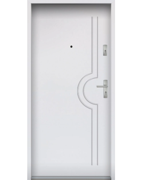 Zdjęcie: Drzwi wejściowe do mieszkań Bastion N-03 Biały 80 cm lewe OSP KR CENTER