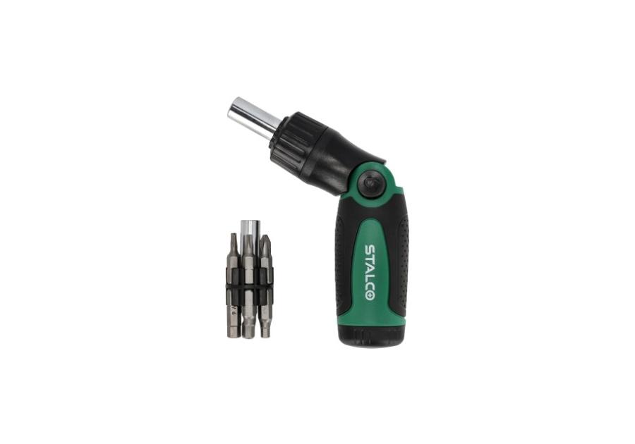 Zdjęcie: Wkrętak z grzechotką z końcówkami S-12403 STALCO