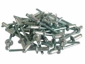 Nity zrywalne aluminiowe 4,8x10 mm - 50 szt. MEGA