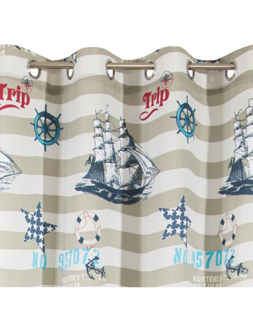 Zdjęcie: Zasłona Noreen 140x250 cm multikolor na przelotkach EUROFIRANY