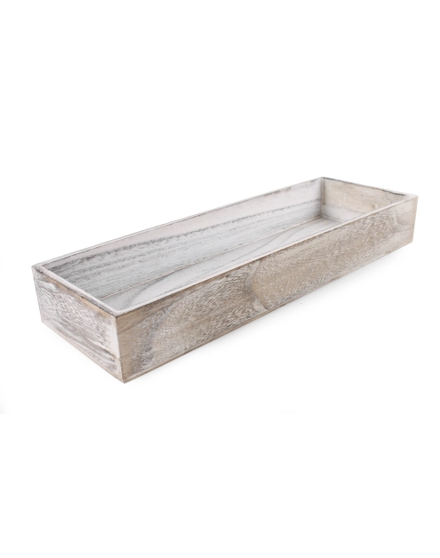 Zdjęcie: Doniczka drewniana 39,5x13,5x5,5 cm podłużna TIN TOURS