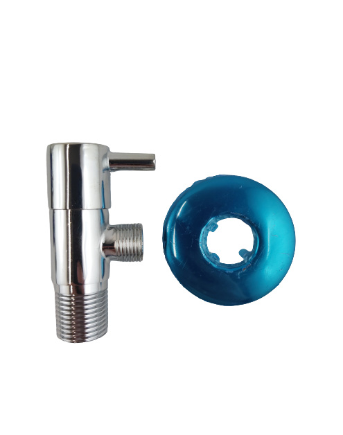 Zdjęcie: Zawór kątowy kulowy z głowicą ceramiczną okrągły - 1/2"x3/8" WADEP