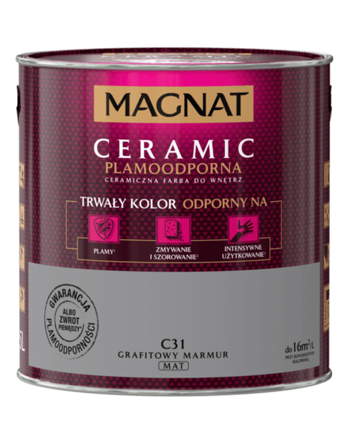 Zdjęcie: Farba ceramiczna 2,5 L grafitowy marmur MAGNAT CERAMIC