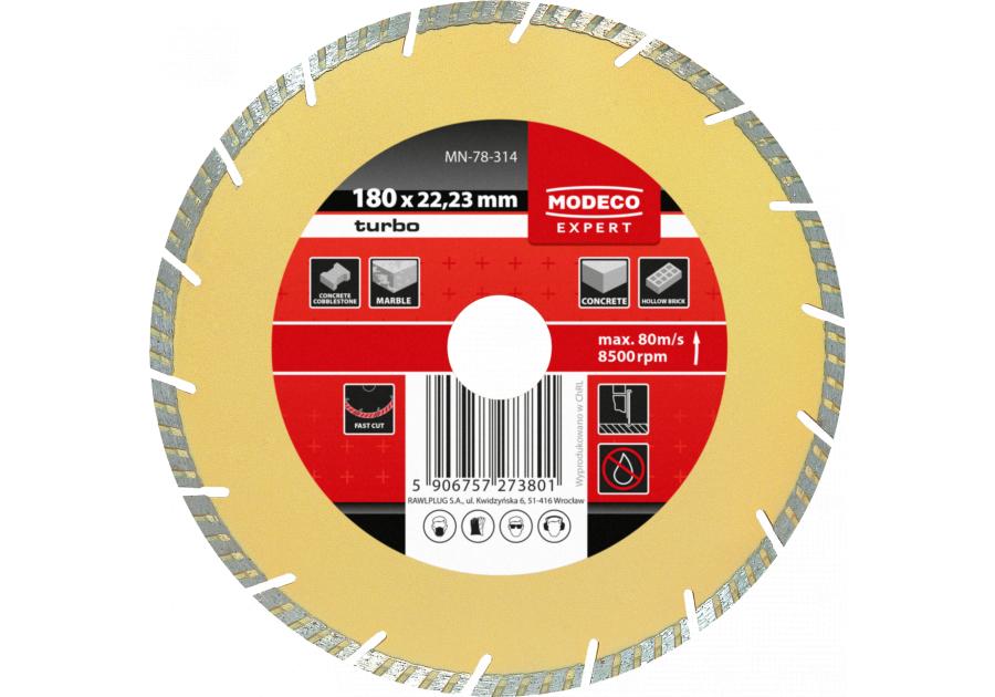 Zdjęcie: Ściernica diamentowa turbo 180 mm RAWLPLUG