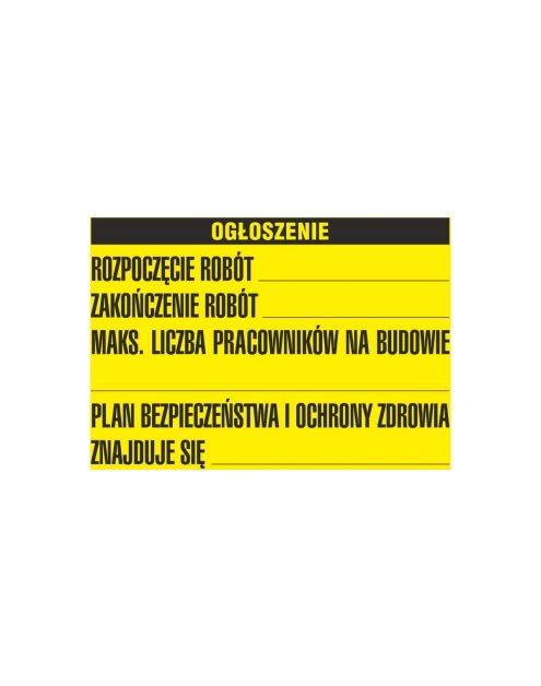 Zdjęcie: Oznaczenie "Tablica informacyjna" 60x85 cm METRO