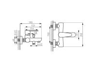 Zdjęcie: Bateria wannowa ścienna Algeo Black FERRO