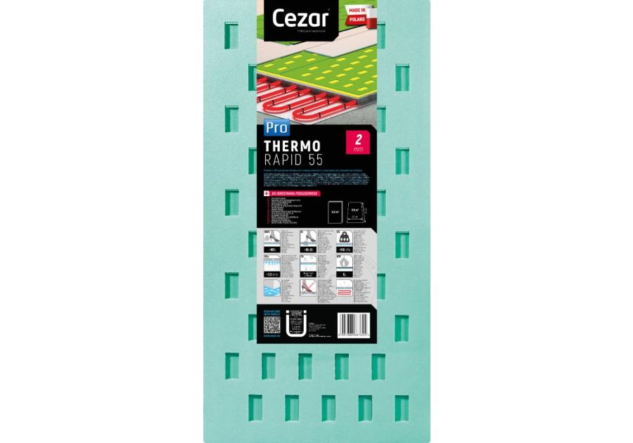 Zdjęcie: Podkład pod panele Cezar Pro Thermo Rapid 2 mm zielony CEZAR