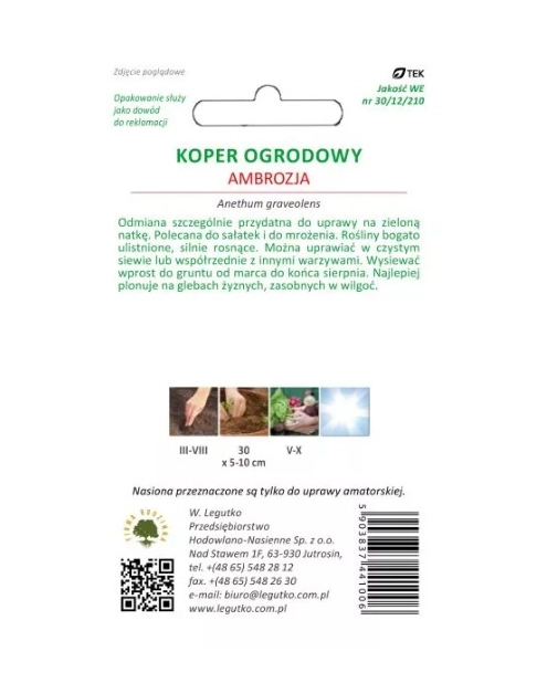 Zdjęcie: Koper Ambrozja 5 g W.LEGUTKO