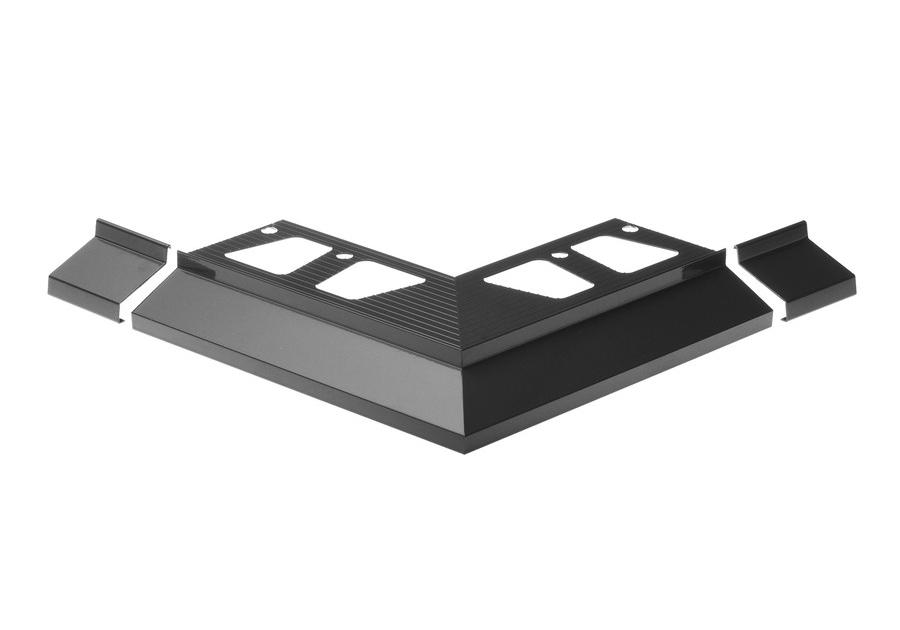 Zdjęcie: Profil do glazury okap balkonowy 32,2x101,8 mm zestaw NZ LL2 CEZAR
