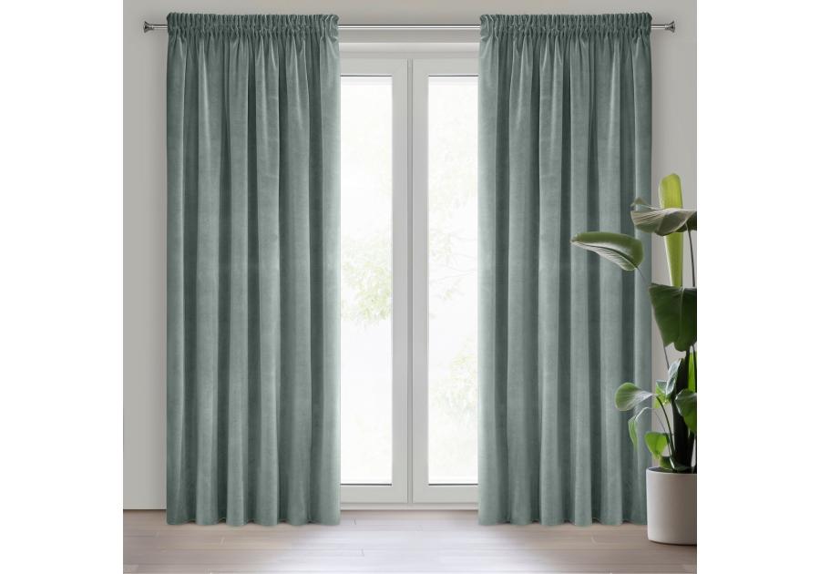 Zdjęcie: Zasłona gotowa Kristi na taśmie 140x270 cm miętowy EUROFIRANY