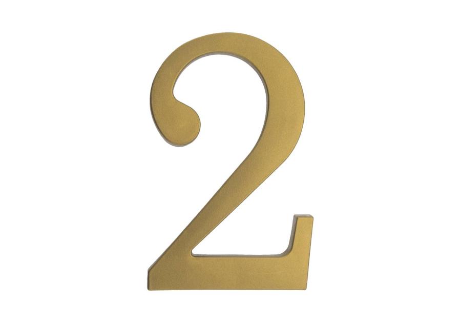 Zdjęcie: Cyfra 2 plastikowa, złota, 180 mm METRO