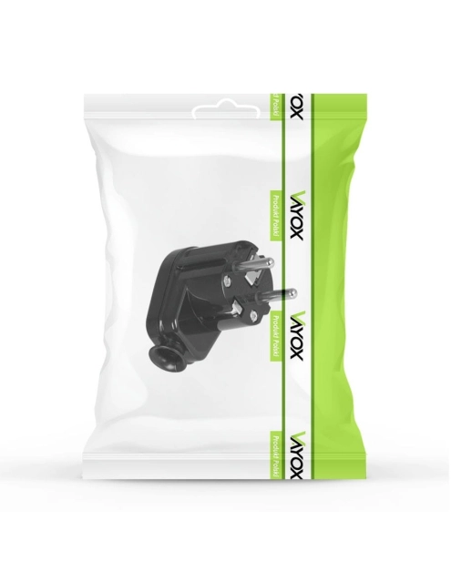 Zdjęcie: Wtyczka kątowa rozbieralna Uni-Schuko, 2p+Z Schuko, 16A, 250V WT-16U czarny VAYOX