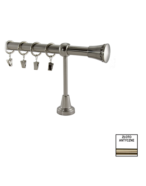 Zdjęcie: Karnisz podwójny Valentina fi 19 mm - 320 cm cono złoto KARWEL