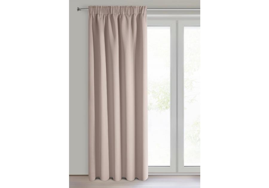 Zdjęcie: Zasłona gotowa Logan na taśmie 135 x 270 cm pudrowy róż EUROFIRANY