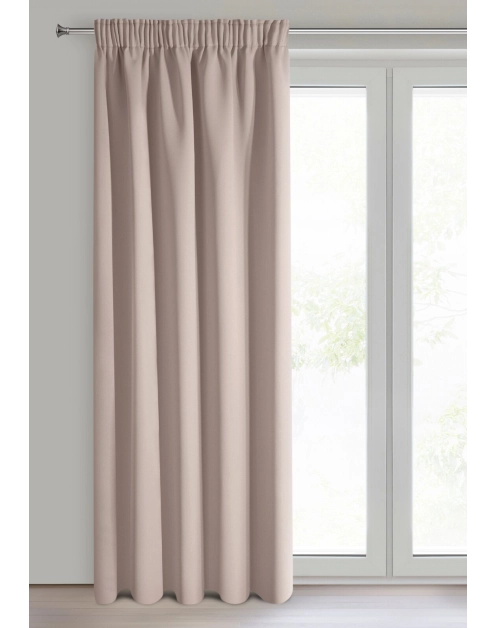 Zdjęcie: Zasłona gotowa Logan na taśmie 135 x 270 cm pudrowy róż EUROFIRANY