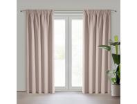 Zdjęcie: Zasłona gotowa Logan na taśmie 135 x 270 cm pudrowy róż EUROFIRANY