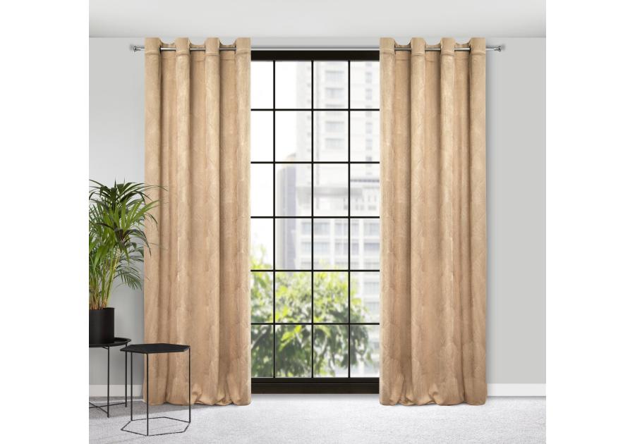 Zdjęcie: Zasłona gotowa Goja 140 x 250 cm beżowy EUROFIRANY