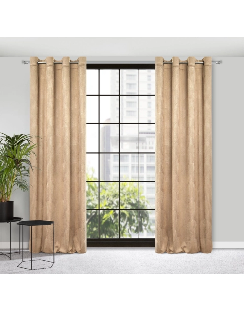 Zdjęcie: Zasłona gotowa Goja 140 x 250 cm beżowy EUROFIRANY