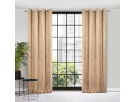 Zdjęcie: Zasłona gotowa Goja 140 x 250 cm beżowy EUROFIRANY