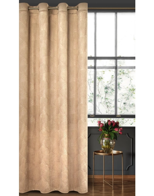 Zdjęcie: Zasłona gotowa Goja 140 x 250 cm beżowy EUROFIRANY